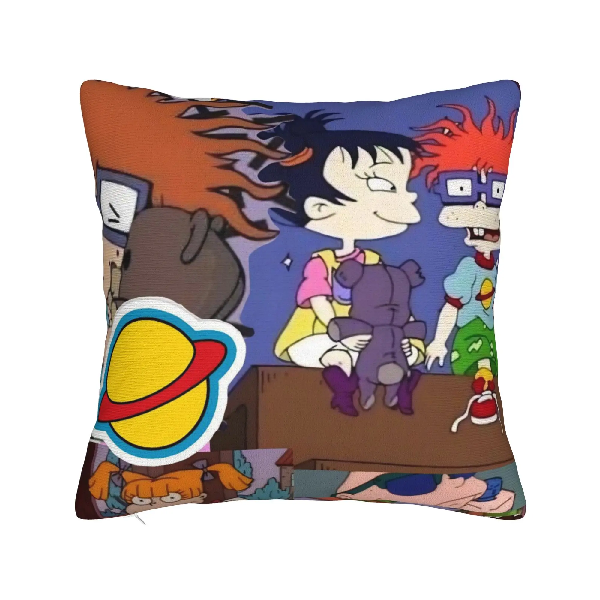 Decorative Pillow Cover Cartoon R-Rugrats Product Home  Pillow Case Cover Square Style Multi-Size