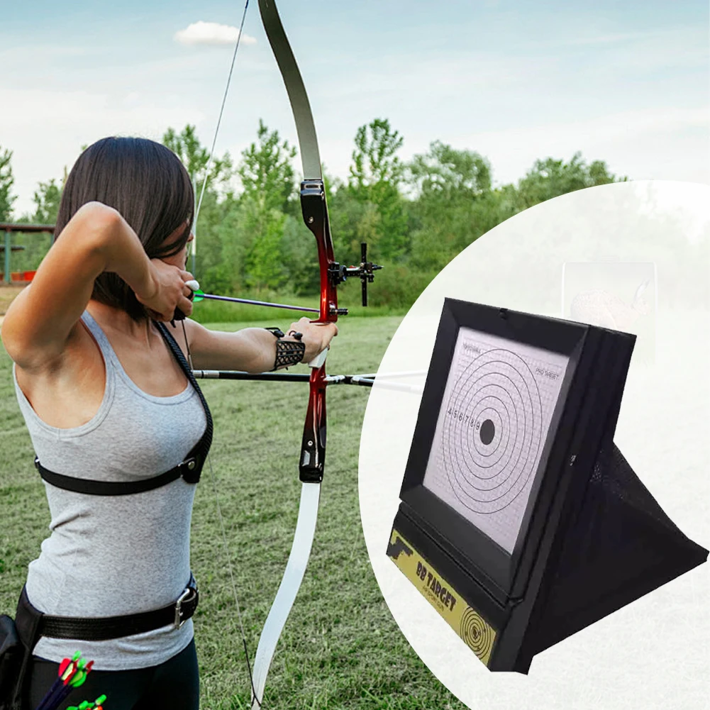 Airsoft Targets Includes 10pcs Replaceable Paper Shooting Targets Portable Gun Targets for Airsoft Pellet Gun Rifle BB Gun