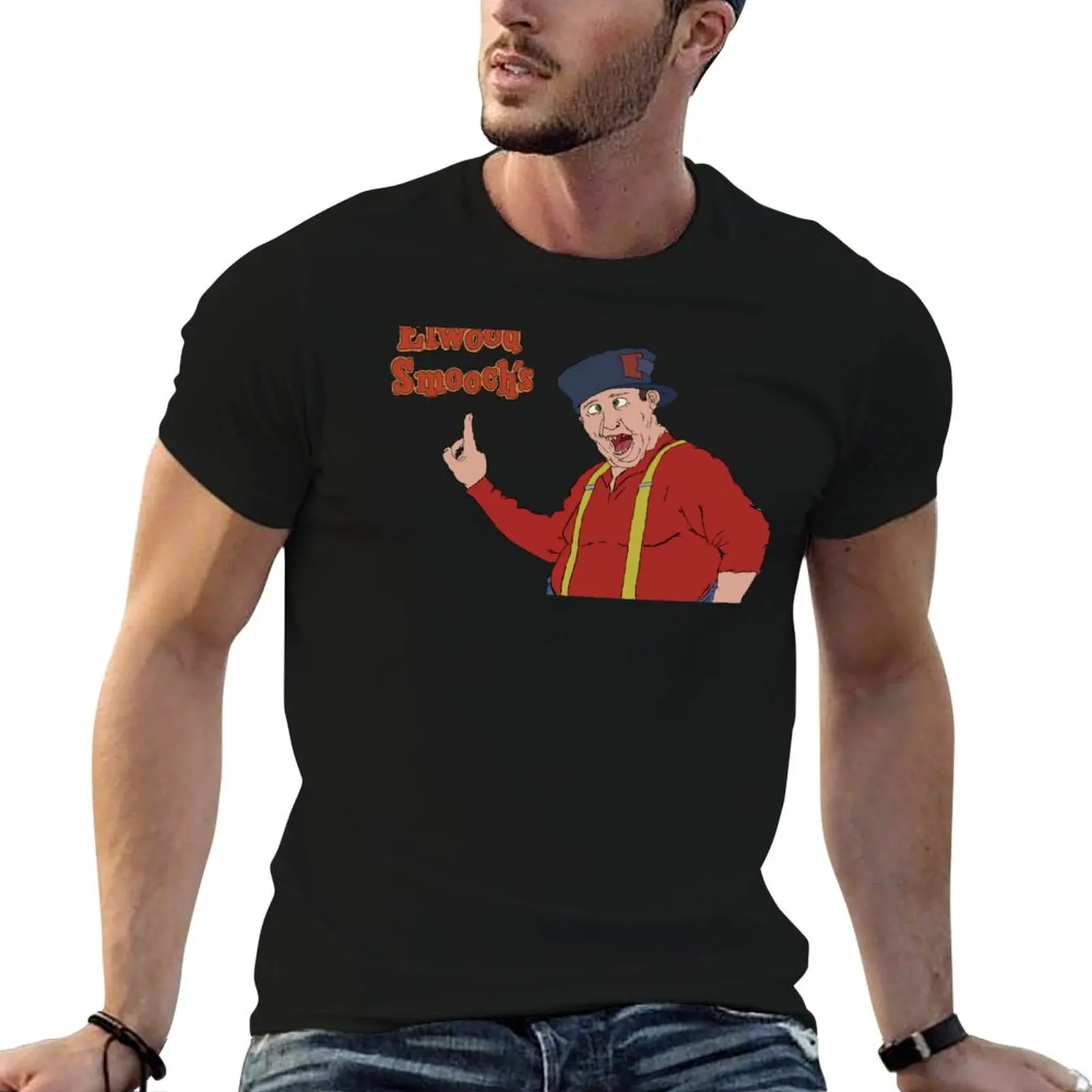 

Elwood Smooch T-Shirt man tshirt t shirt custom print T-Shirt