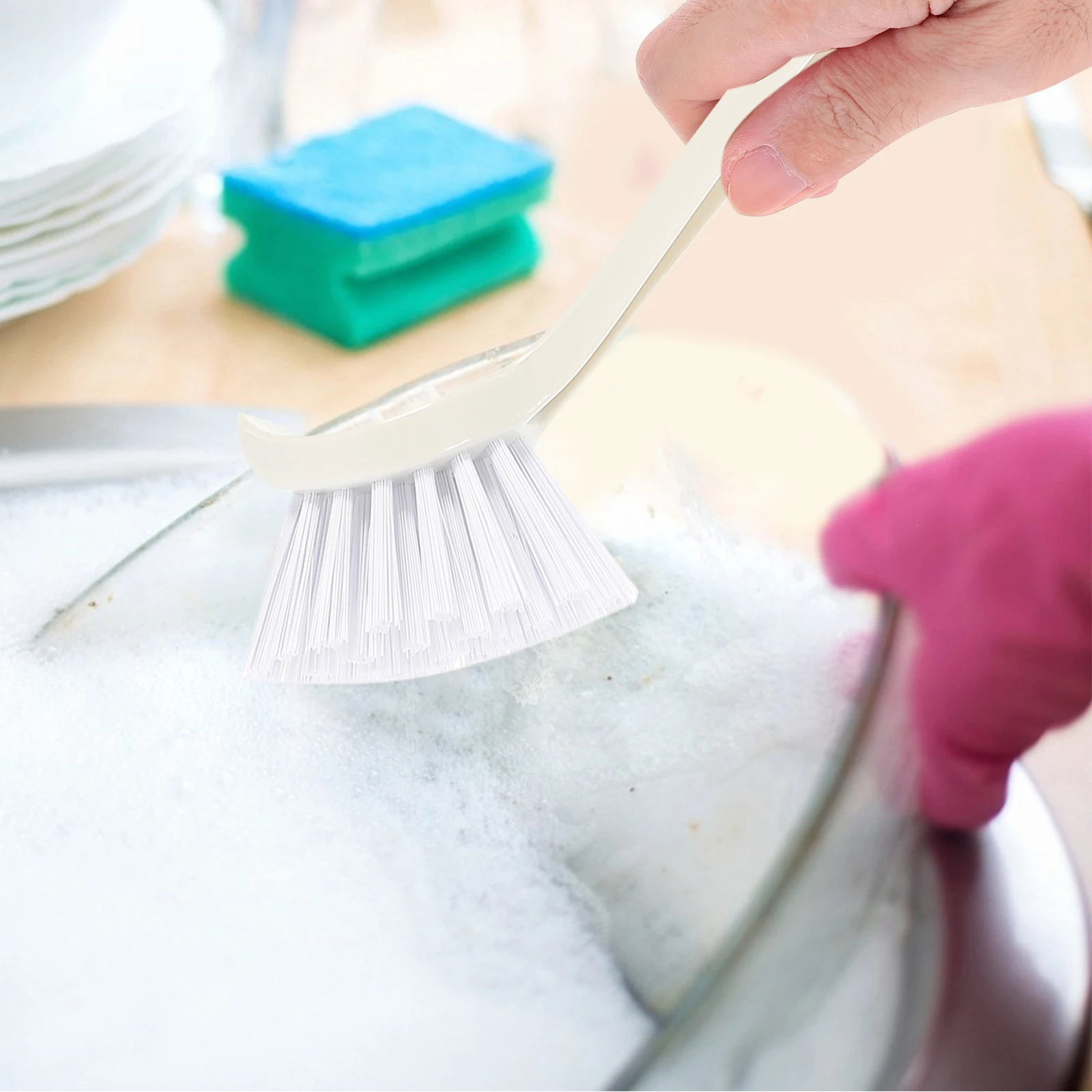 

2 Pcs Cleaning Brush Long H Kitchen Brush for Pot Pan Dishes Bowl R om Cleaning Tool Multipurpose