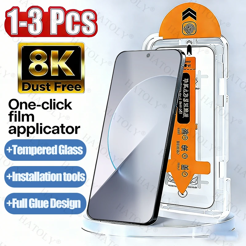 3/2/1 Stück gehärtetes Glas für Honor Magic9, einfache Anbringung, Vollflächenklebung, staubfreier Displayschutz für Honor Magic9.