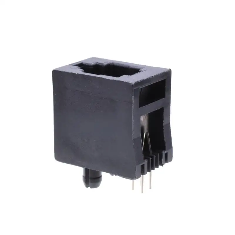 10pcs RJ11 Socket 52-6P6C Vertical Type Through-Hole RJ12 Telephone Socket 6-Core RJ Plug Female Connector 180-Degree
