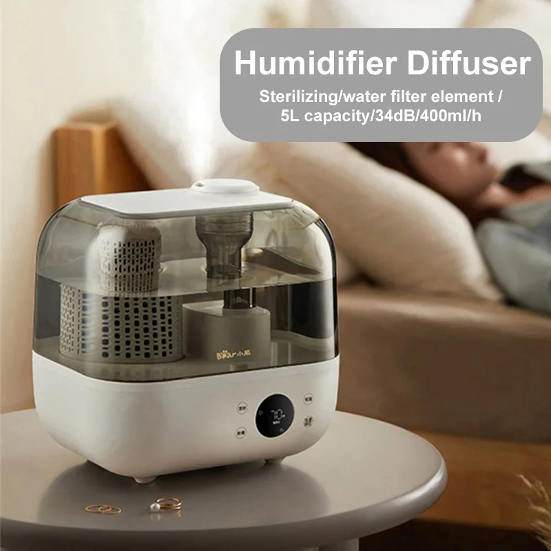 بير المرطب المنزلية ، الناشر النفط المحمولة ، لمسة مع فلتر ، صانع الضباب ، بخاخ الرطوبة الذكية ، سعة 5L