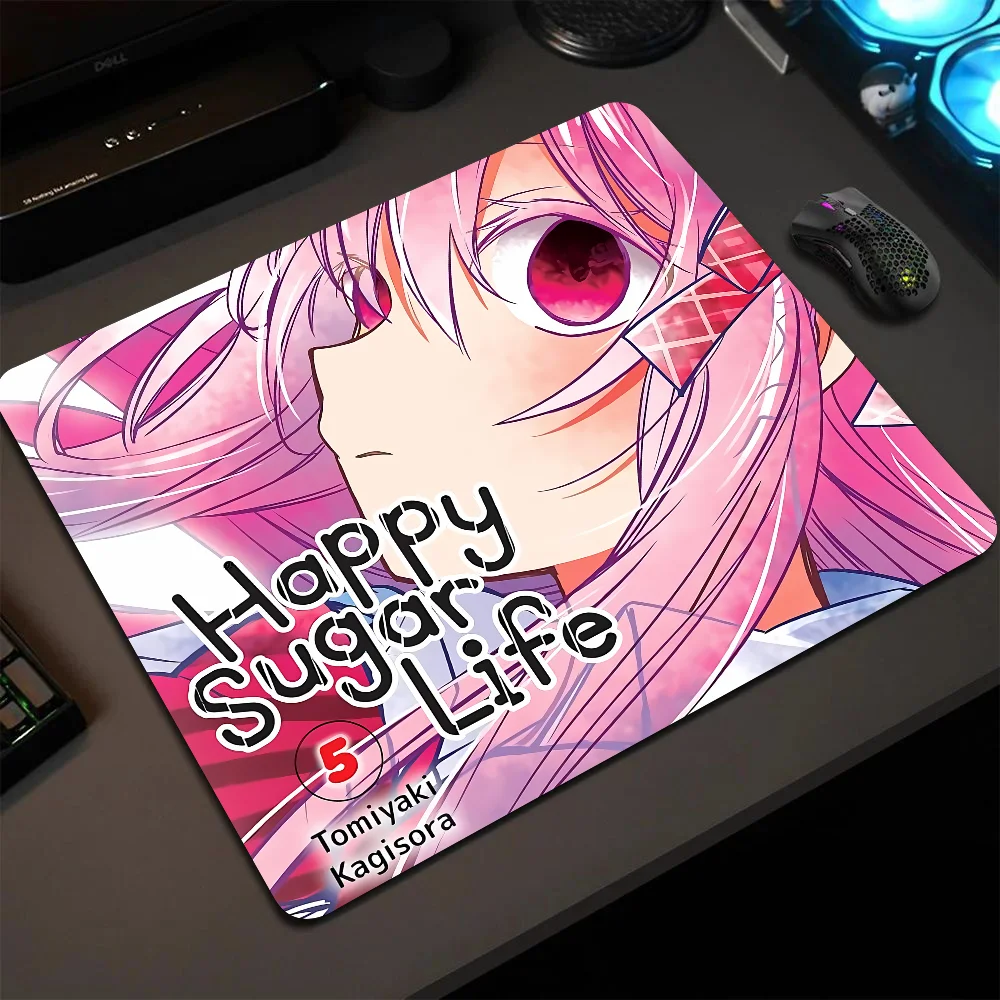 

Happy Sugar Life Mousepad Small LockEdge Mouse Pad For Gamers Computer Desk Pad Rectangular Anti-slip Rubber