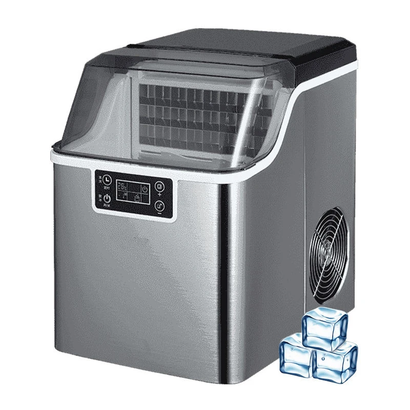 Countertop Ice Maker Machine 30kg Mini Portable Ice Cube Block Making Automatic Ice Machine for Commercial Home Food Beverage