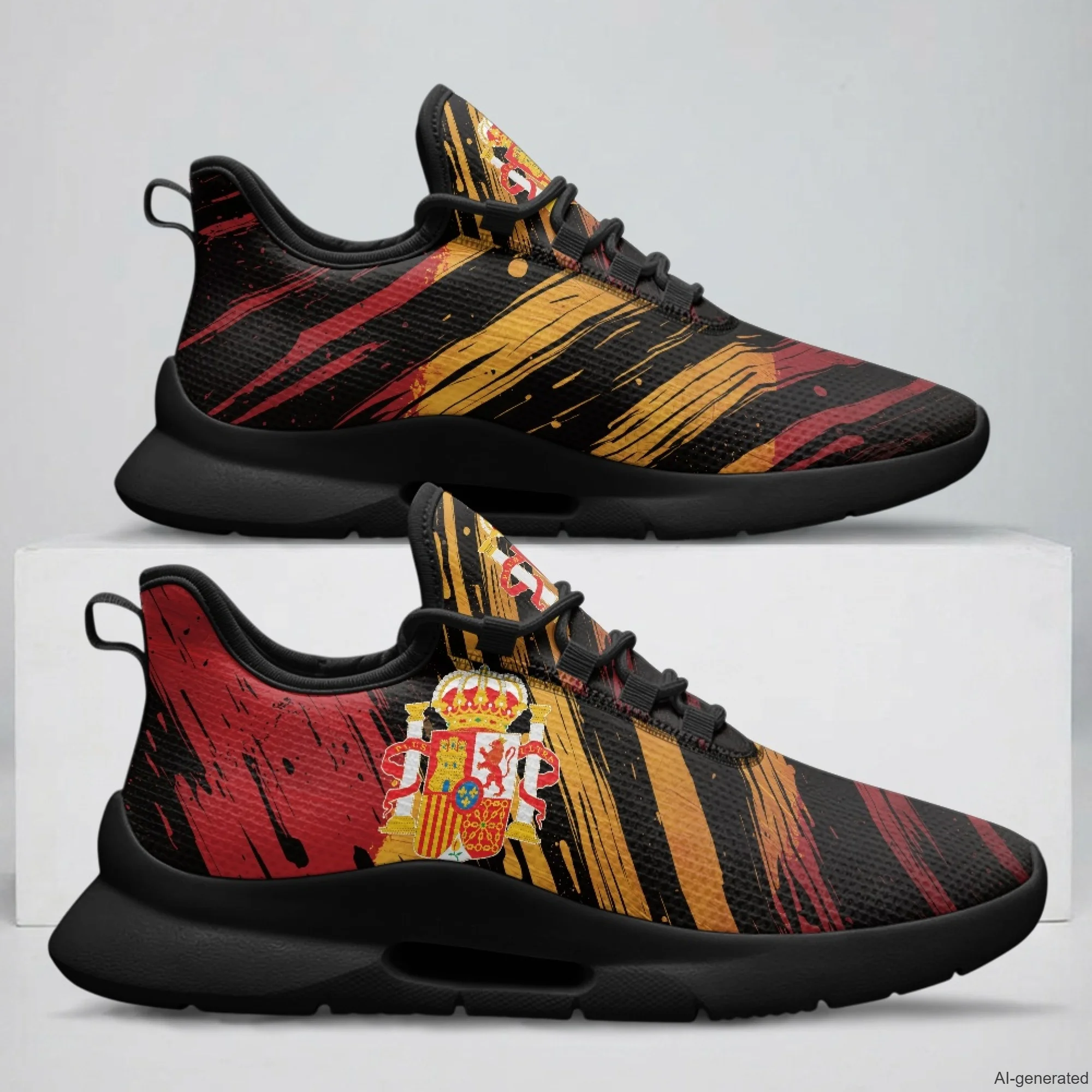 XIXIRIMIDO Tenis Feminino Lace-up Casual Shoes Nurse Sneakers Man Shoes Spanish Flag Women's Sneakers and Casual Shoes 35-48