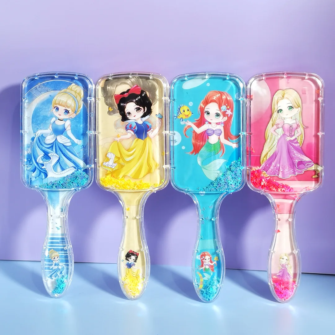 2-4psc Pente de cabelo com fluxo de areia e cabo quadrado Kuroomi My Little Pony Pente de massagem