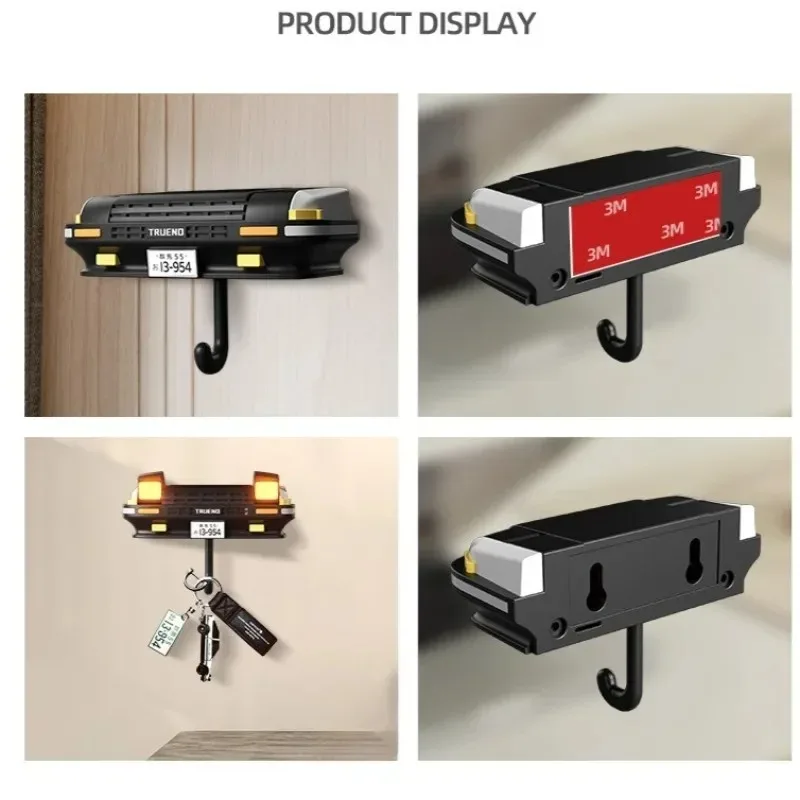 AE86 Car Headlight Key Holder Auto Pop-Up LED Lights Retro