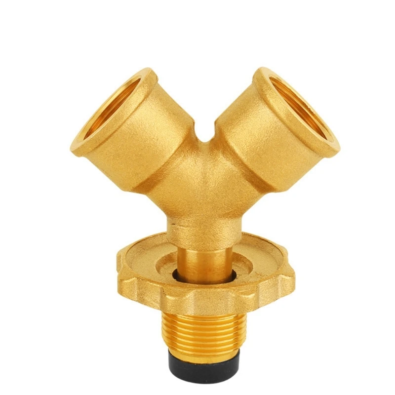 Brass Gas Canister Connector High Pressure Regulator Gas Bottle Three-way Valves Suitable for Canisters Gas Bottle