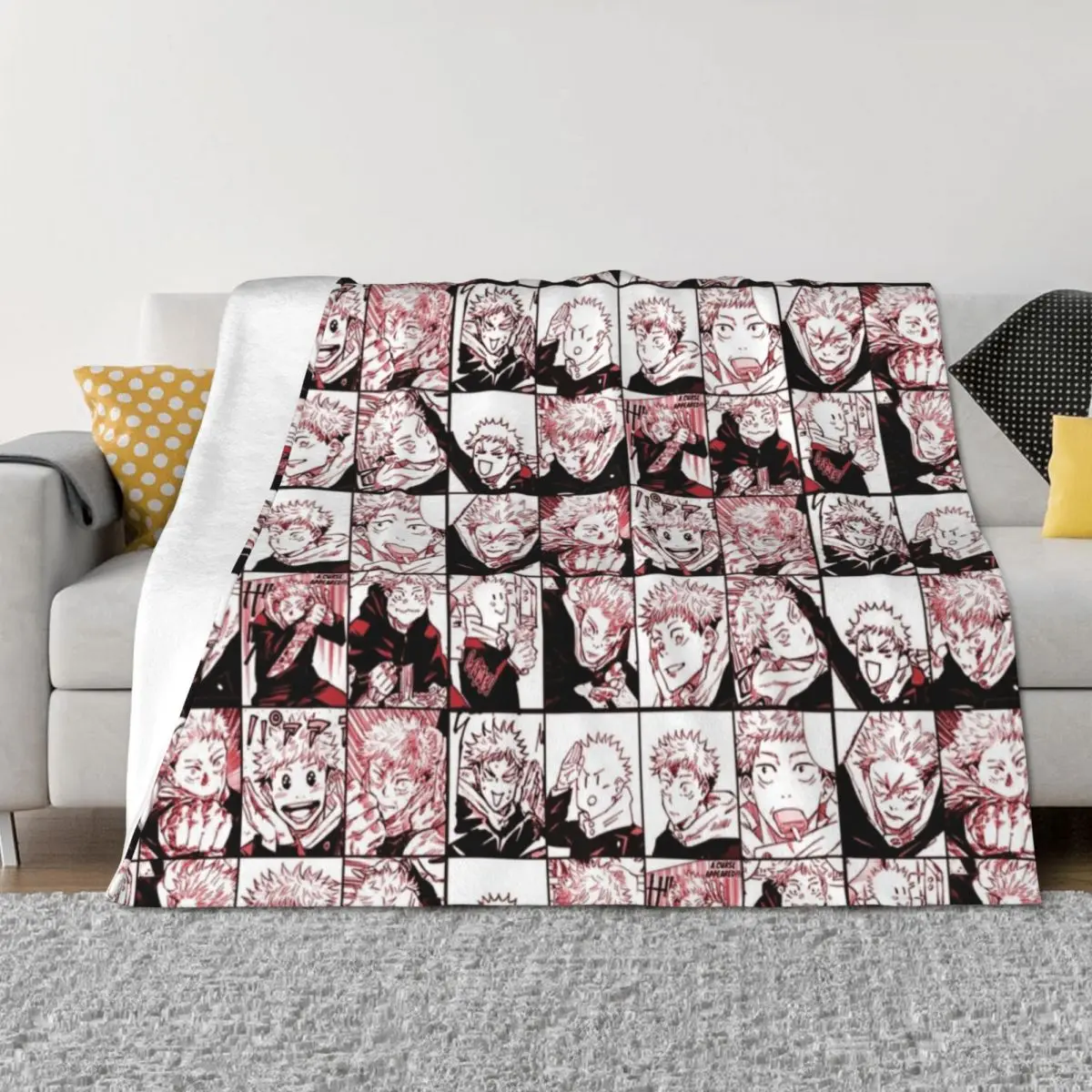 Itadori yuji manga collage -color version Throw Blanket Nap Luxury Brand Luxury St Large Blankets