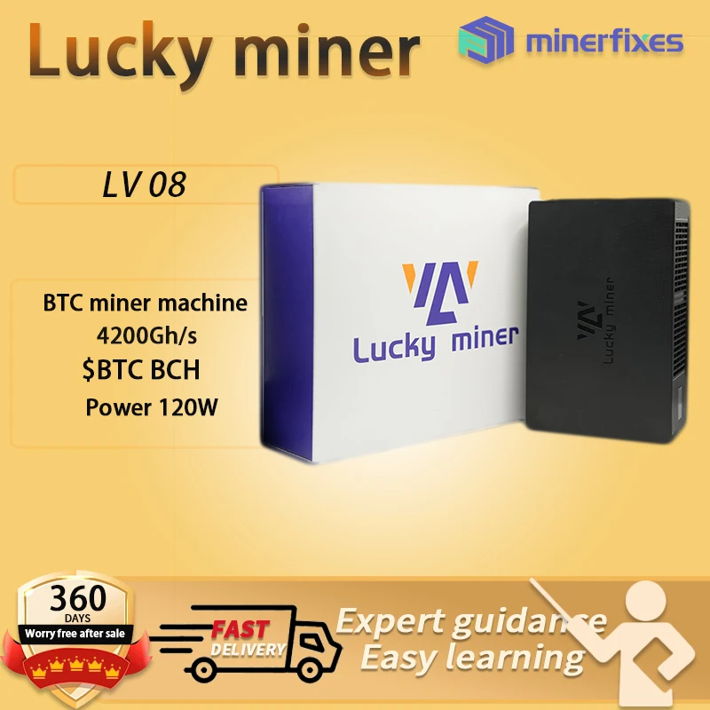 

Новый Asic Miners lucky miner lv08 Биткойн-майнер Машина для майнинга Btc miner Криптомайнер Solo miner BCH BSV DGB 4TH/S SHA256 BM1366