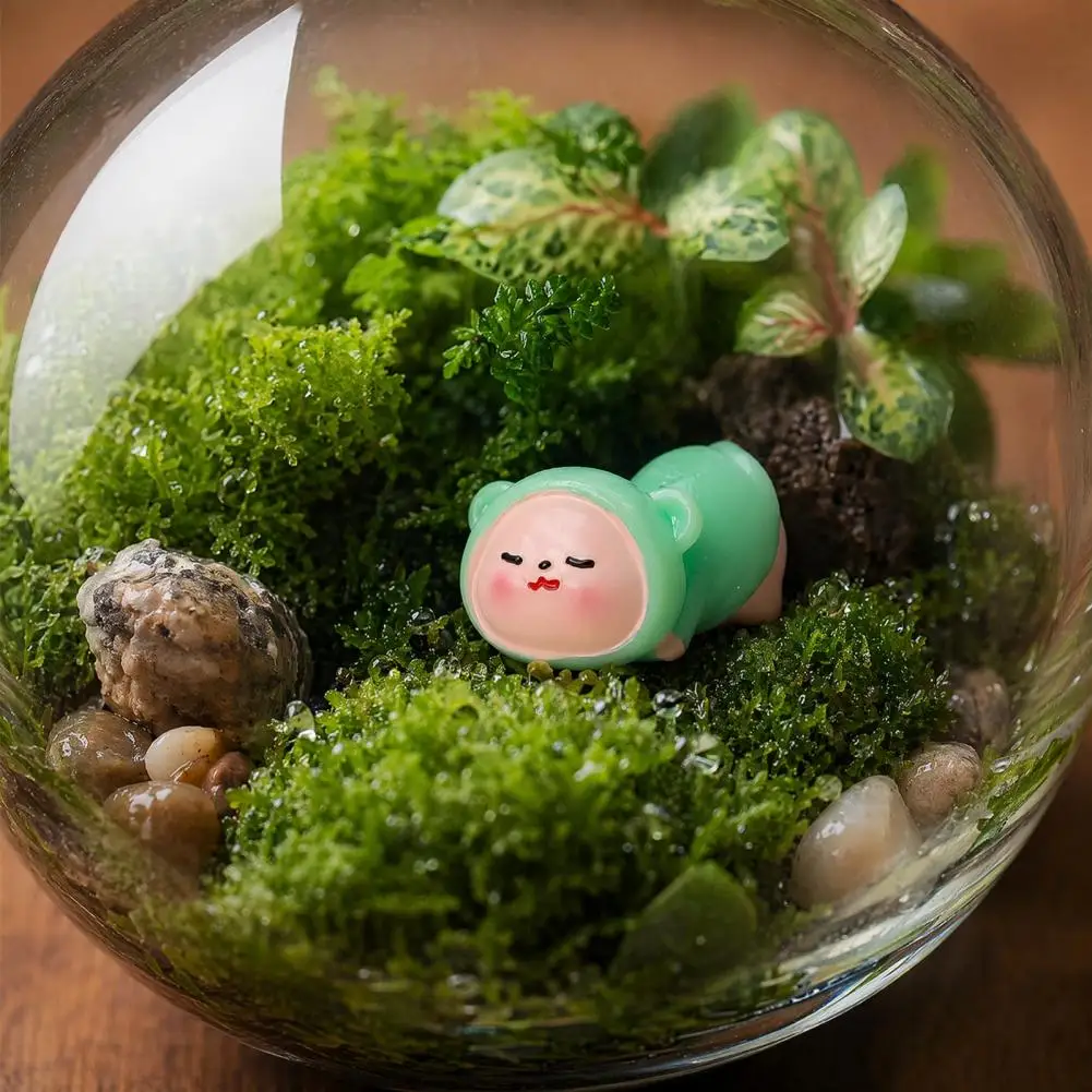 Macaron Color 2Pcs Mini Raincoat Bears, Mini Resin Figures, Small Miniature Bear, Cute Tiny Bears fairy Gardens Figurines 97