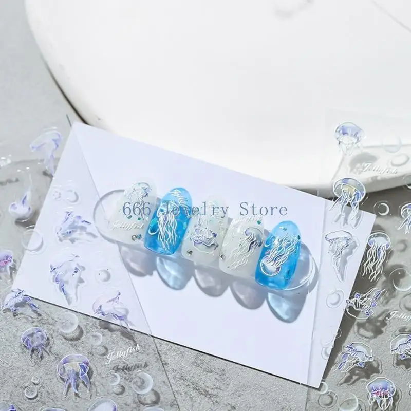 

F2TD элегантная наклейка для ногтей медуза подвеска в форме капли персонализированные украшения для женщин модные украшения для