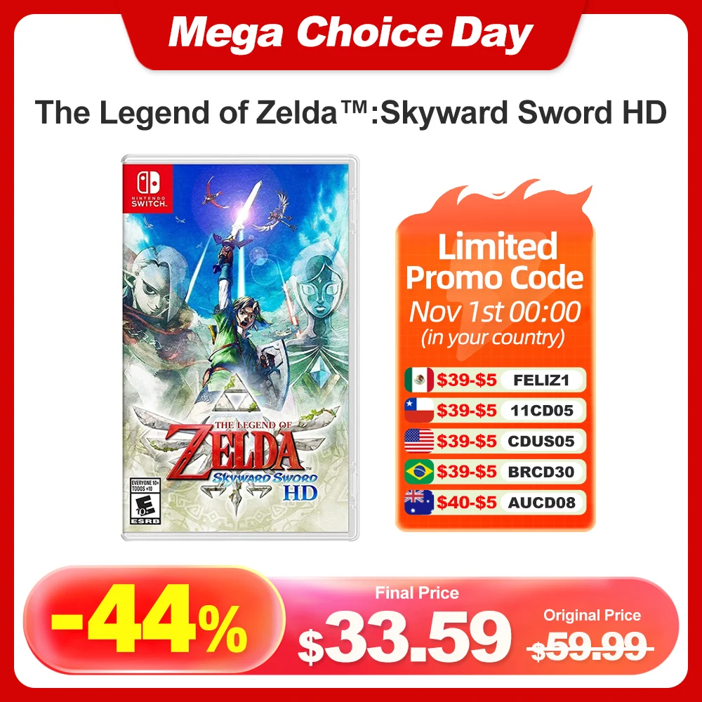 

The Legend of Zelda Skyward Sword HD Nintendo Switch игры 100% официальная оригинальная физическая игровая карта для Switch OLED Lite