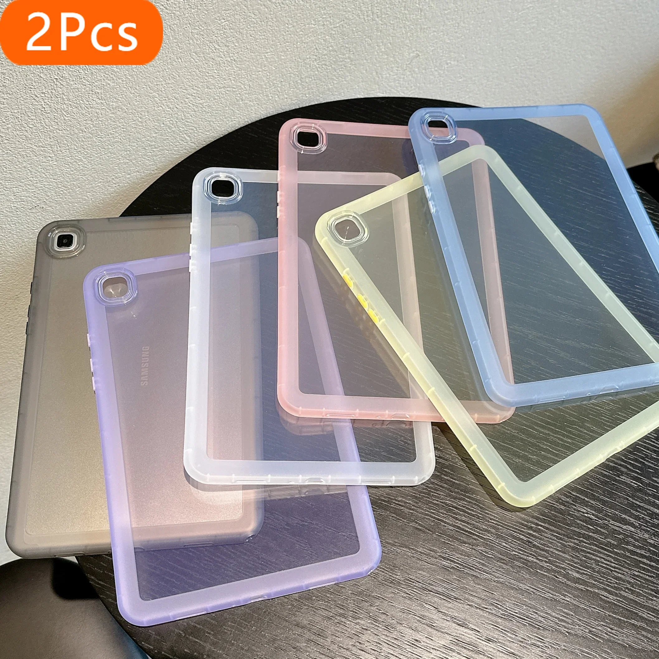 2Pcs Shockproof Case for iPad Pro 13 11 2024 12.9 IPAD Air 4 5 6 10.2 MINI 6 7 8 9 10 10.9 Cover Clear Soft Color Bumper Full Sh