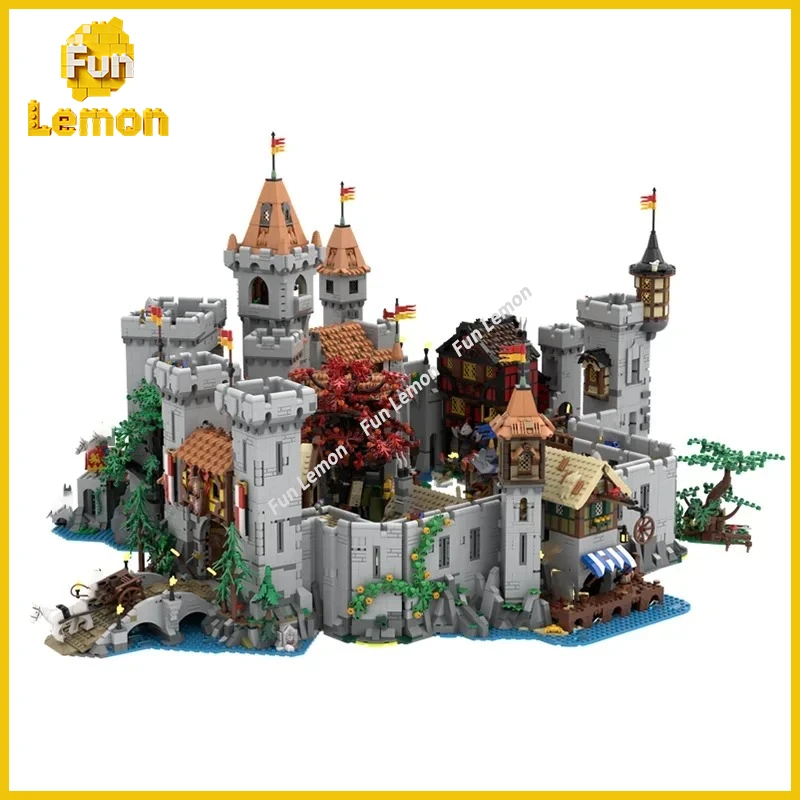 

Alternate Build Medieval Castle MOC Building Bricks, Classic Ancient Stone Fortress Architecture for Medieval Scene Diorama