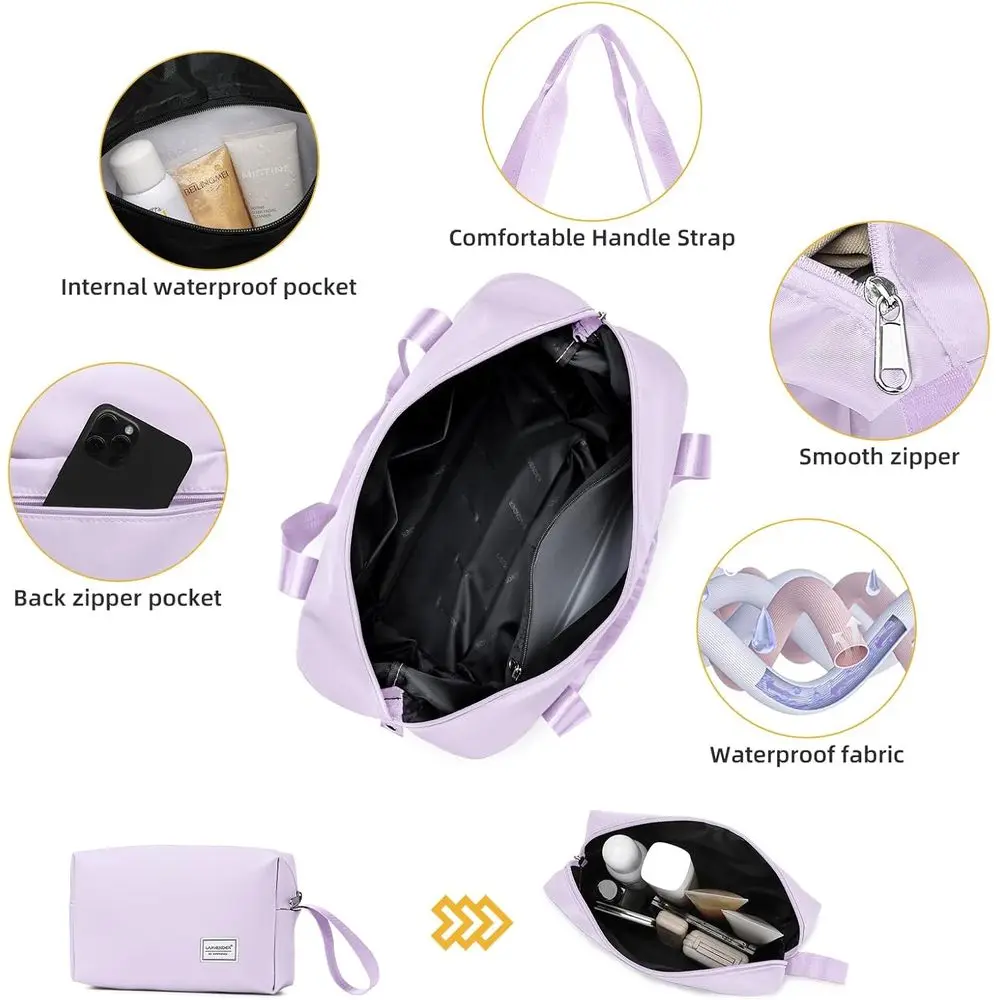 20 Inch Lavender Lightweight Hardshell Spinner Suitcase with TSA Lock for Women, Airline Approved