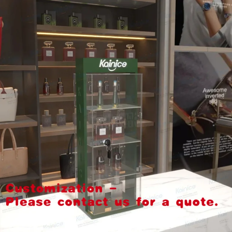 

Витрина-шкаф Customized.Kainice Luxury Small Shop Counter из стекла и акрила со светодиодной подсветкой для парфюмерных флаконов с замком