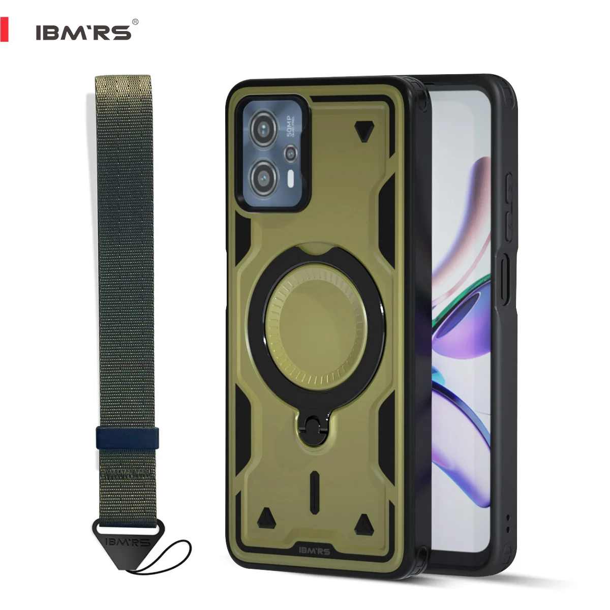 

For Motorola Moto G13/G23/G53 Case, [Magnetic Kickstand] 3-in-1 Cover, Military Grade Protection with Wrist Strap
