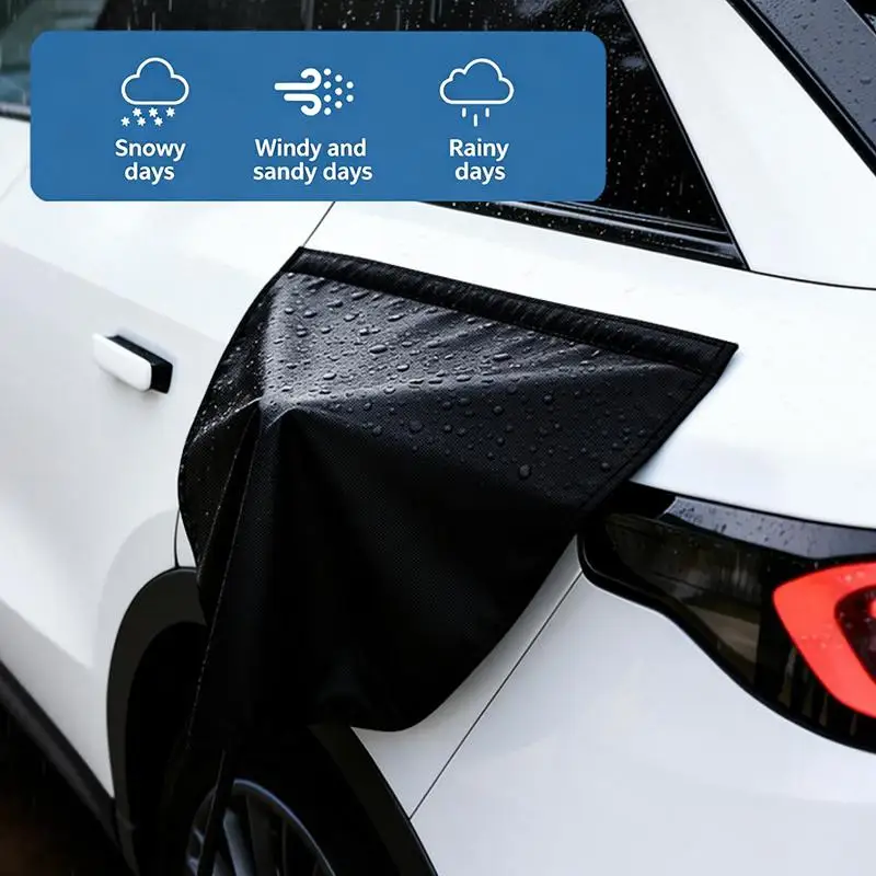 New Car Charging Port Rain Cover, EV Charger Plug Cover Magnet Magnet Waterproof Outdoor Protector For Electric Car Charger