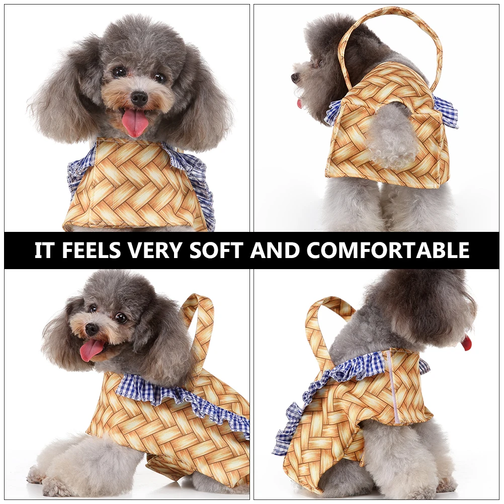 

Funny Pet Clothes Acrylic Dog Costume Basket Design Halloween Outfit Healthy Breathable No Fading Harmless Christmas Carnival