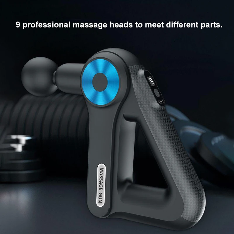 Pistolet de Massage professionnel Rechargeable pour tout le corps, dos, cou, Relaxation musculaire, masseur à faible bruit, pistolet de Massage des tissus profonds à 9 niveaux