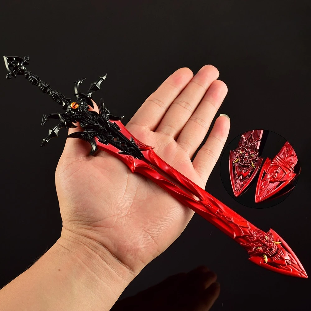 30 CM Soul Land Chinese Anime Peripherals Metal Craft Weapons Model Collectible Desk Ornaments Creative Gift for Boyfriend Toy