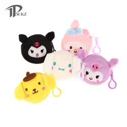 Cute Plush Money Change Pouch Cartoon Cinnamoroll Kuromi Coin Purse Small Wallet Key Bags For Girls Kids Gift