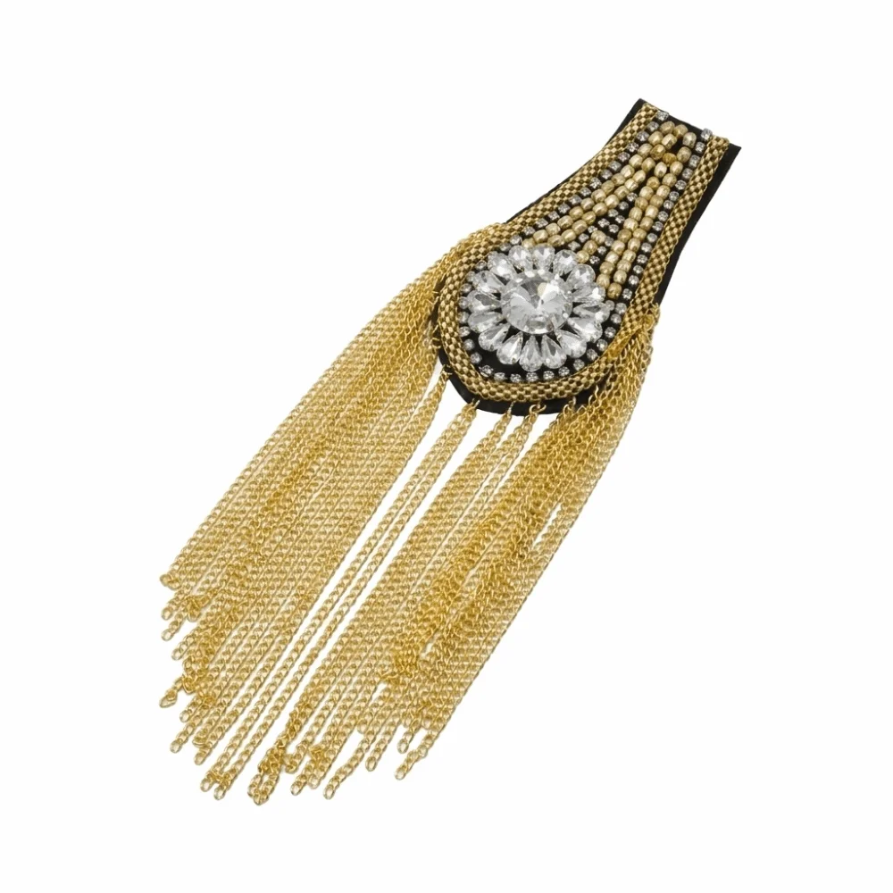 Armband Epaulet Tassel Chain Shoulder Board Punk Alloy Fringe Shoulder Mark Badge Cool Star Shoulder Flash Clothing Accessories