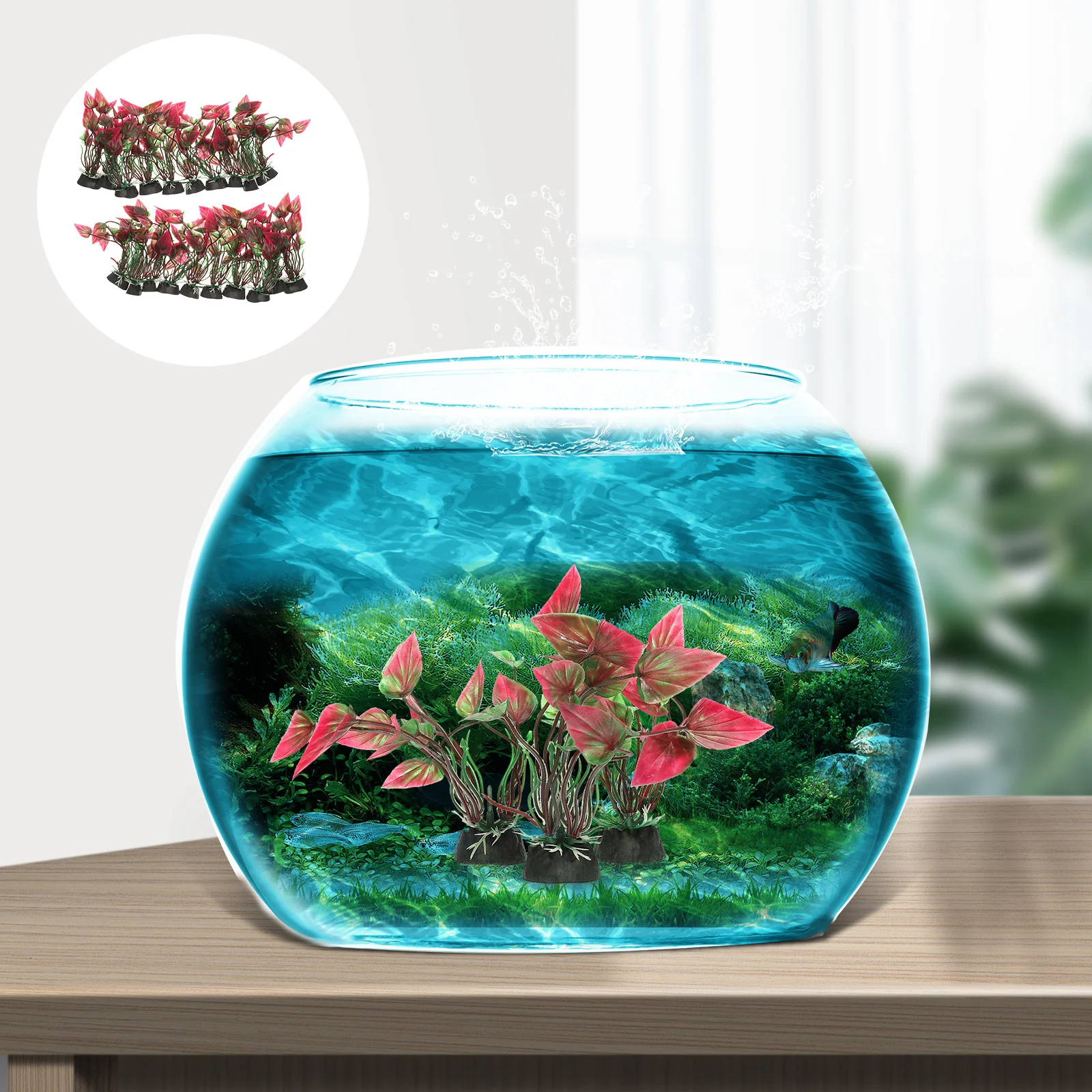 

20pcs Water Grass Decor For Aquarium Realistic Fake Plants Fish Tank Decorations Wear-Resistant Aquatic Plant Ornament