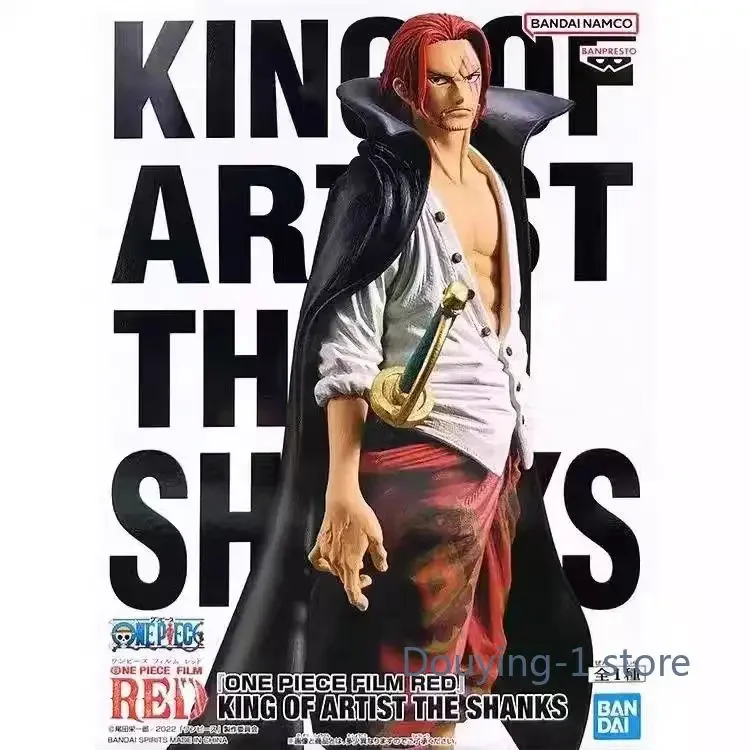 Bandai one piece anime figura filme rei vermelho do artista os hastes figura de ação brinquedos para crianças modelo ornamentos presente