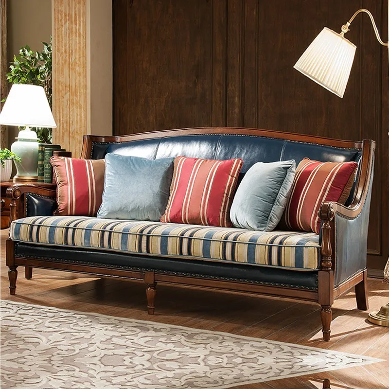Side Tables Wooden European Sofa Single Reading Soft Comfortable European Sofa Minimalist Large Fauteuils De Salon Furniture