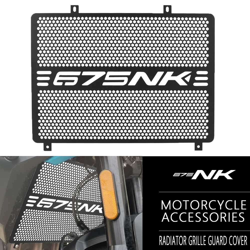 ل CFMOTO CF MOTO 675NK 675 NK 675 NK675 2024 2025 2026 دراجة نارية CNC شبكة المبرد غطاء حماية حماية خزان المياه درع