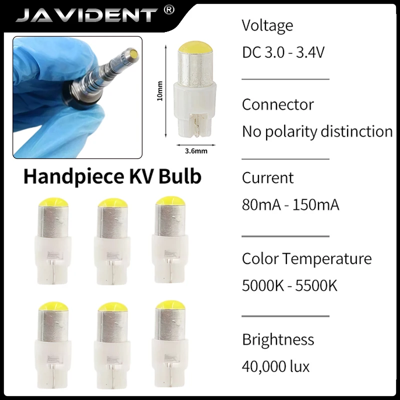 1/3/5Pcs LED Bulb Kavo Fiber-Optic Connector Bulb Dental High-Speed Handpiece Accessories Kavo Fiber-Optic Handpiece Bulb