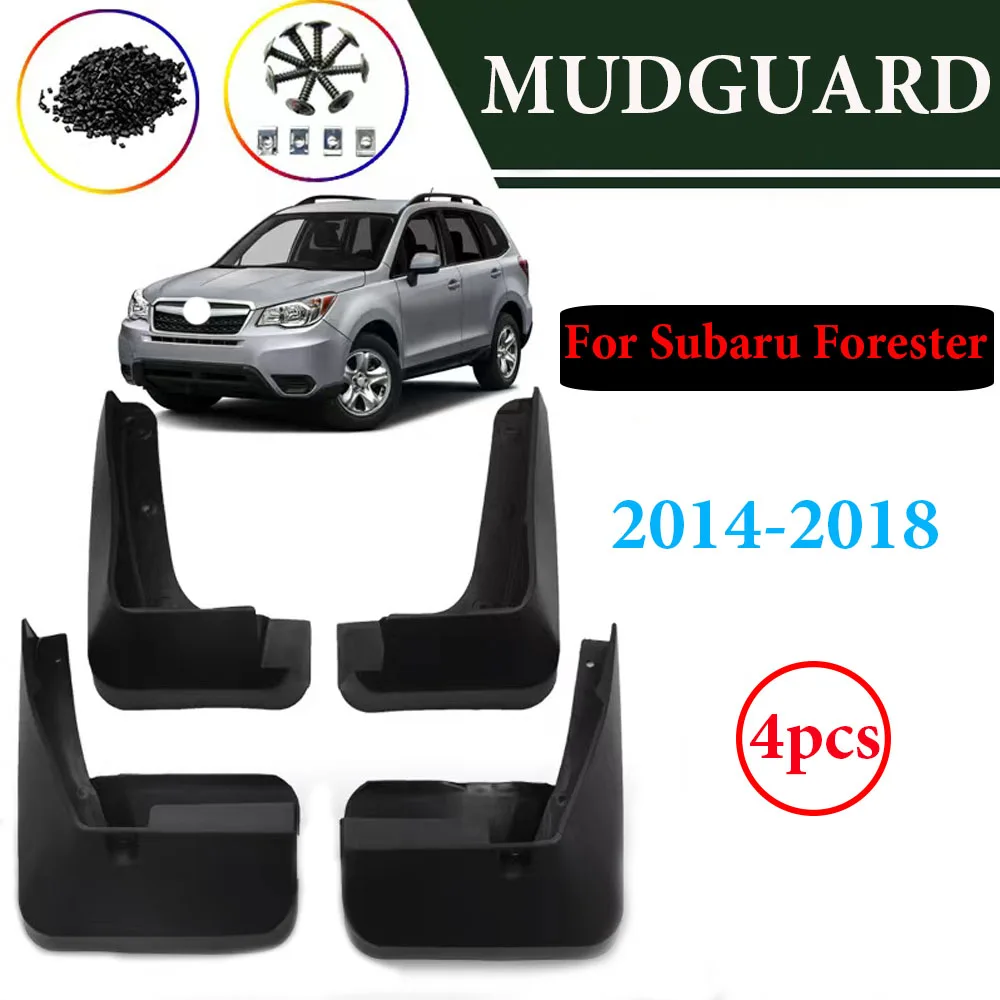 

4pcs For Subaru Forester SJ 2014 - 2018 Set Car Mud Flaps Mudflaps Splash Guards Mud Flap Mudguards Fender Front Rear