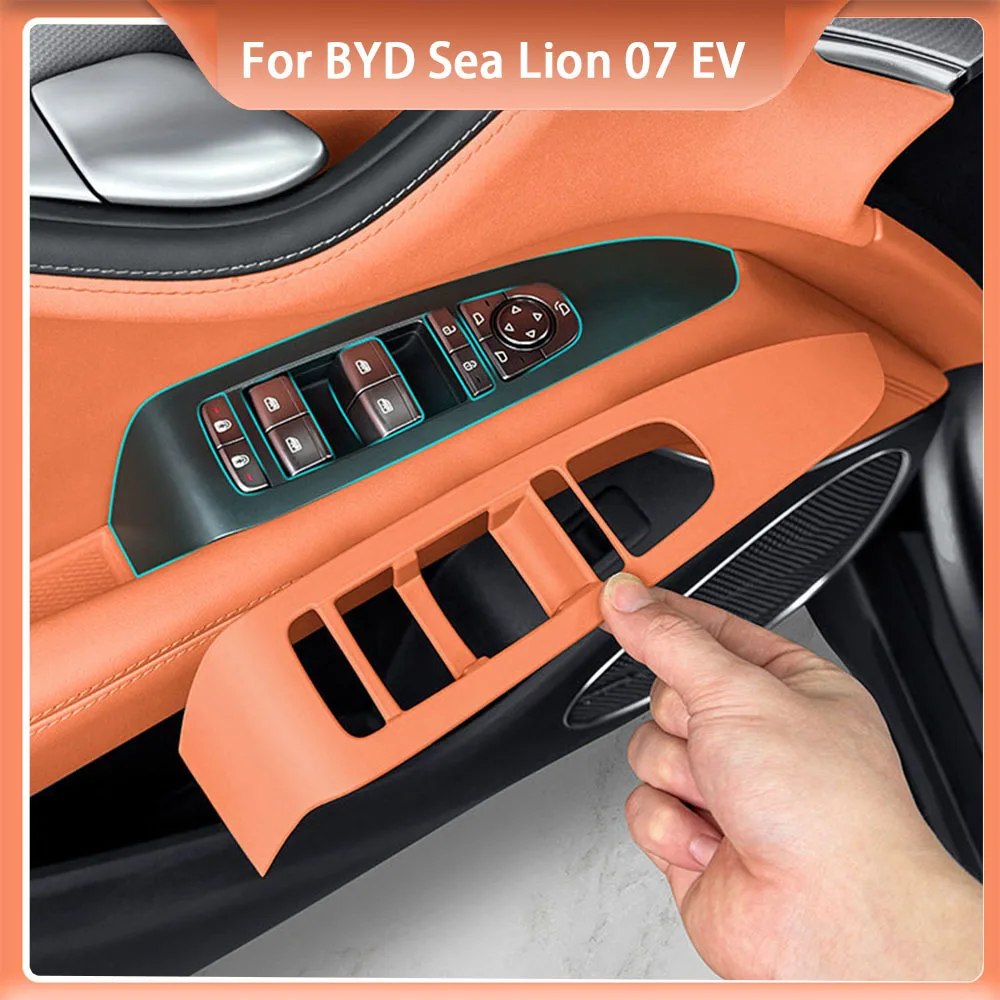 

Для BYD Sea Lion 07 EV: Комплект наклеек для декоративной модификации подъемных панелей, аксессуары для защиты от царапин салона автомобиля