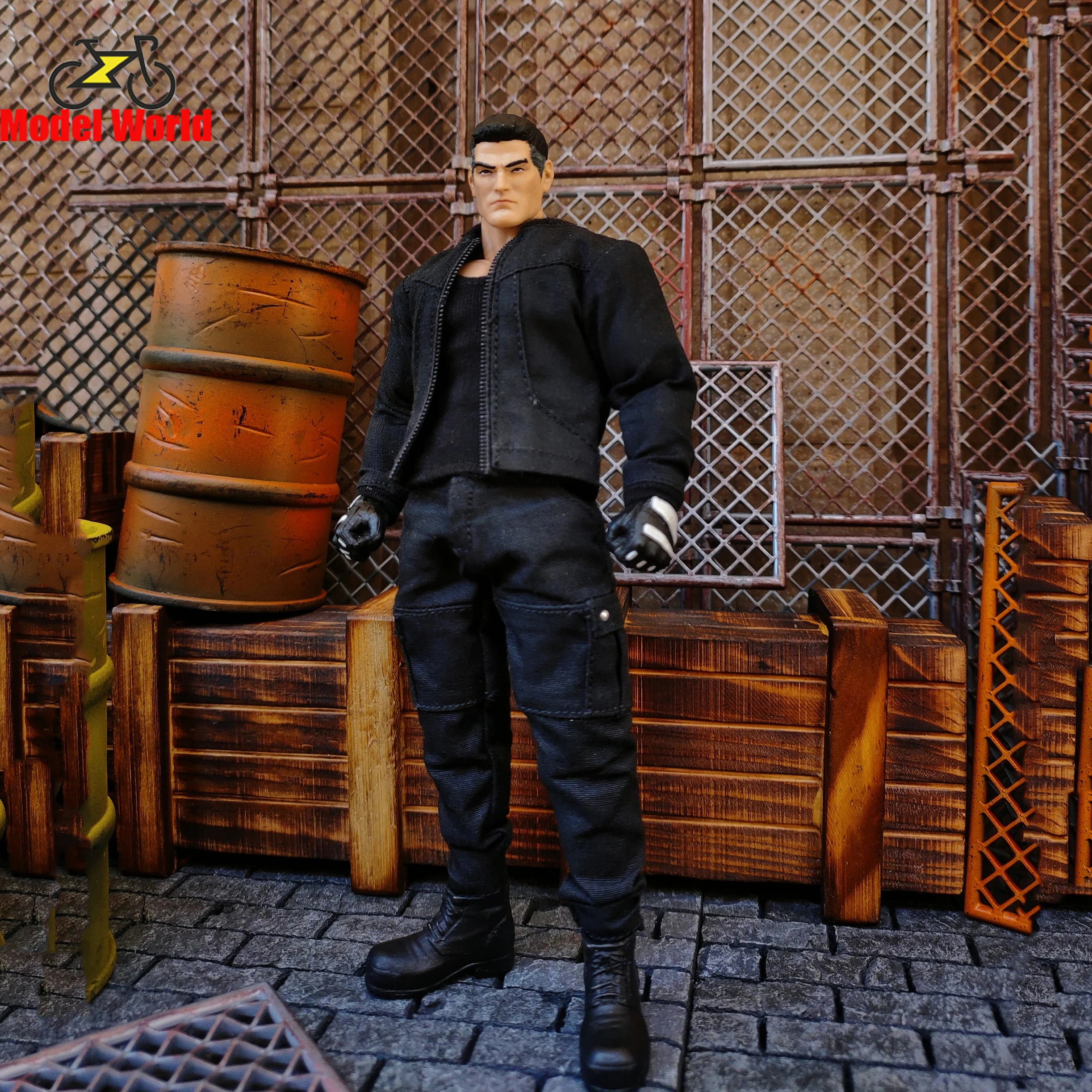 

1/12 scale male clothing black jacket vest pants fit 6'' VTOYS GWTOYS strong body model
