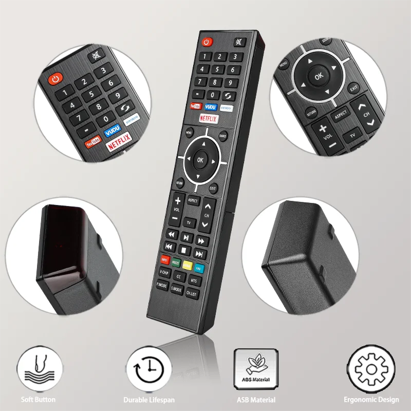 New Universal For Westinghouse/Element Remote Control Replacement With YouTube VUDU Netflix Buttons, For KY49C-178F ELSJ5017