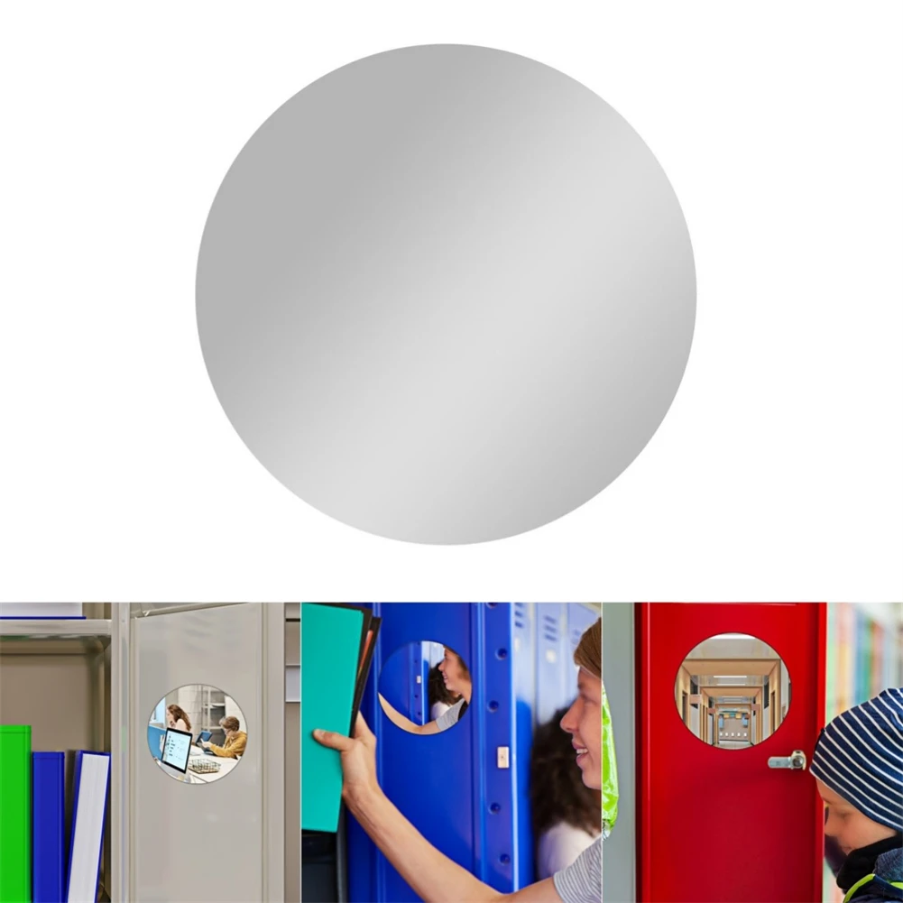 5.9inch Round Magnetic Locker Mirror For School Bathroom Refrigerator Cabinet Smooth Locker Accessories For Bathroom Household