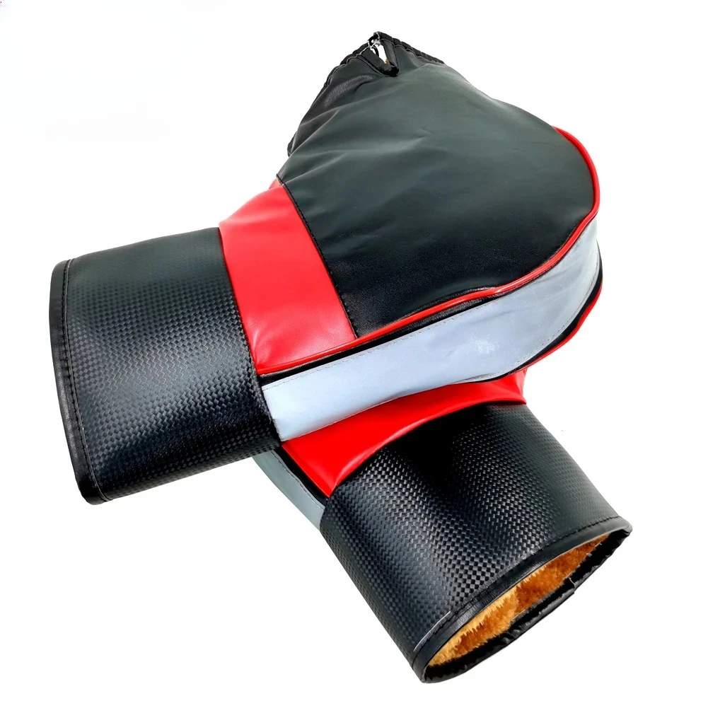 Motorcycle Handlebar Cover Winter Battery Bike Windshield Gloves Windproof Warm Handle Thickened Reflective Strip