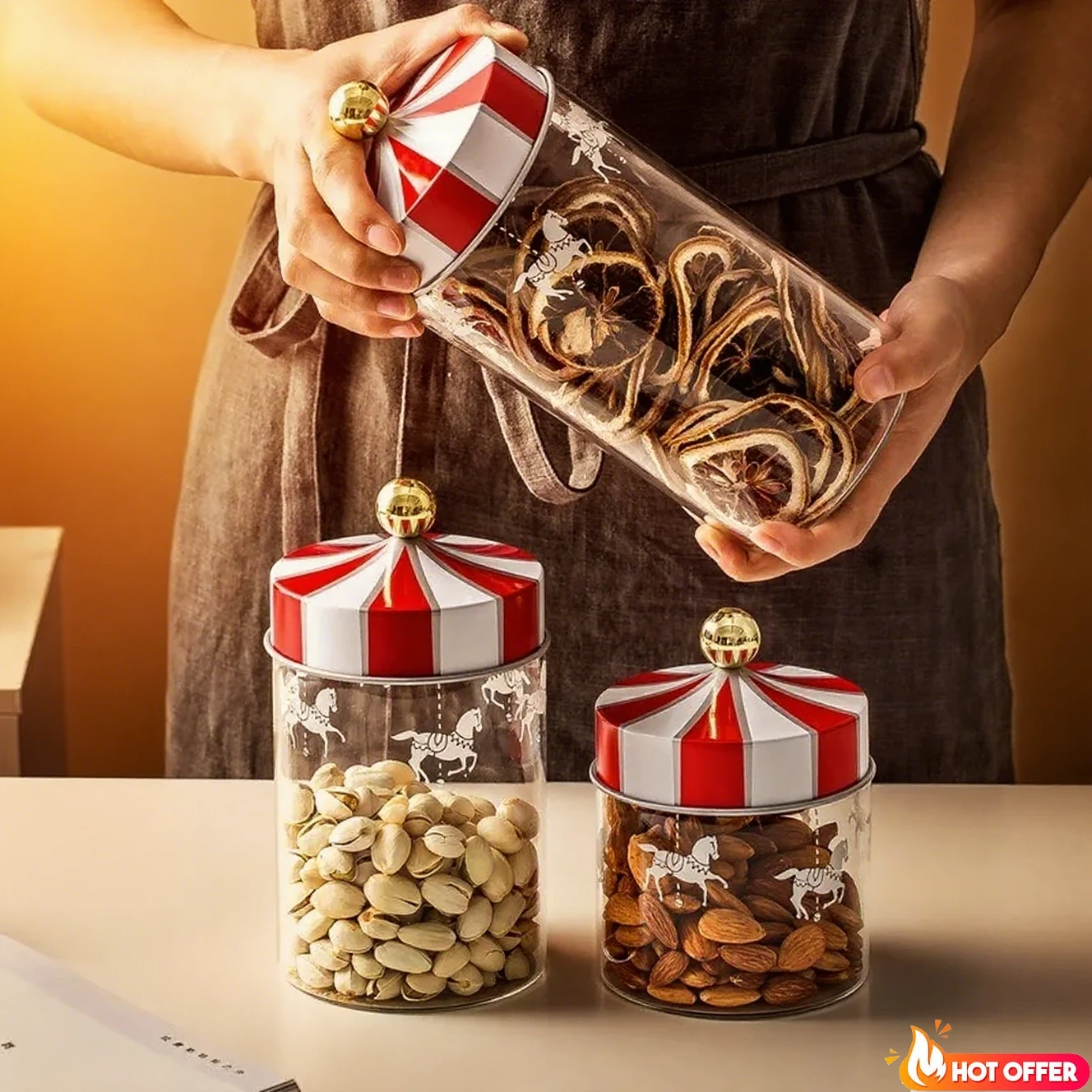 Tarro de regalo transparente para aperitivos, hornear, dátiles de leche, galletas, hojaldre y tarro de almacenamiento, tarro de almacenamiento de granos