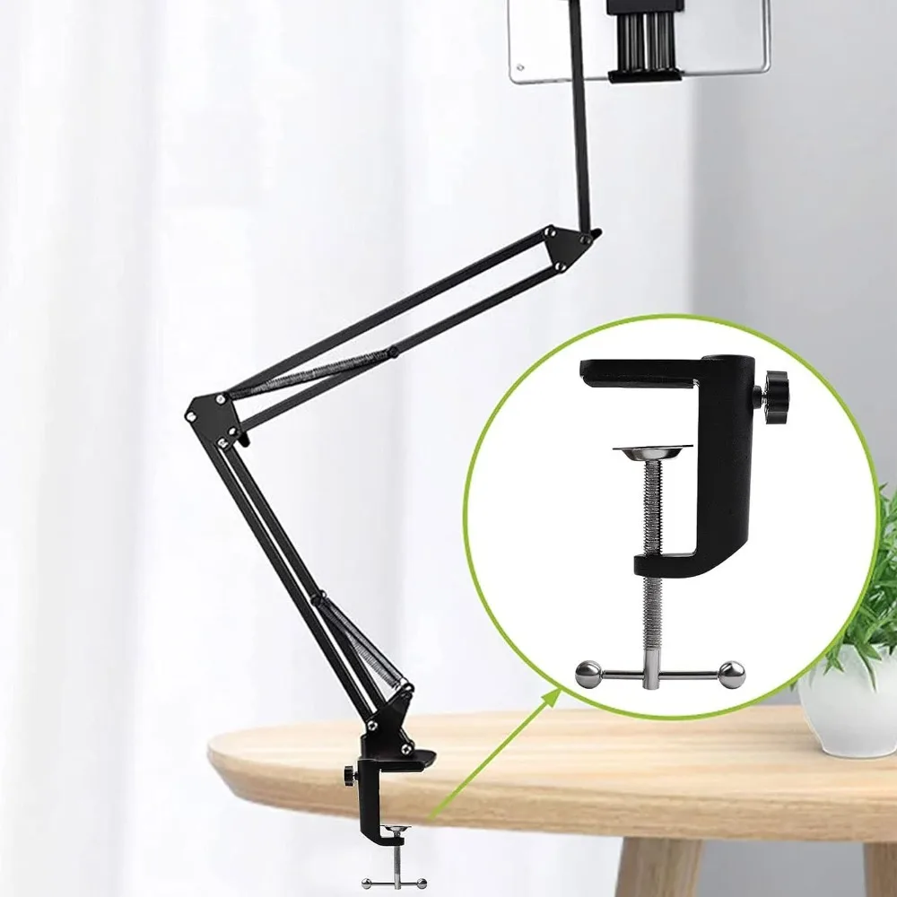 Aluminum Material Desk C Clamp 2.4inch 61mm Maximum Opening Size C Clamp Base Metal Clamp Table Mount Clamp Table Edge Clamping