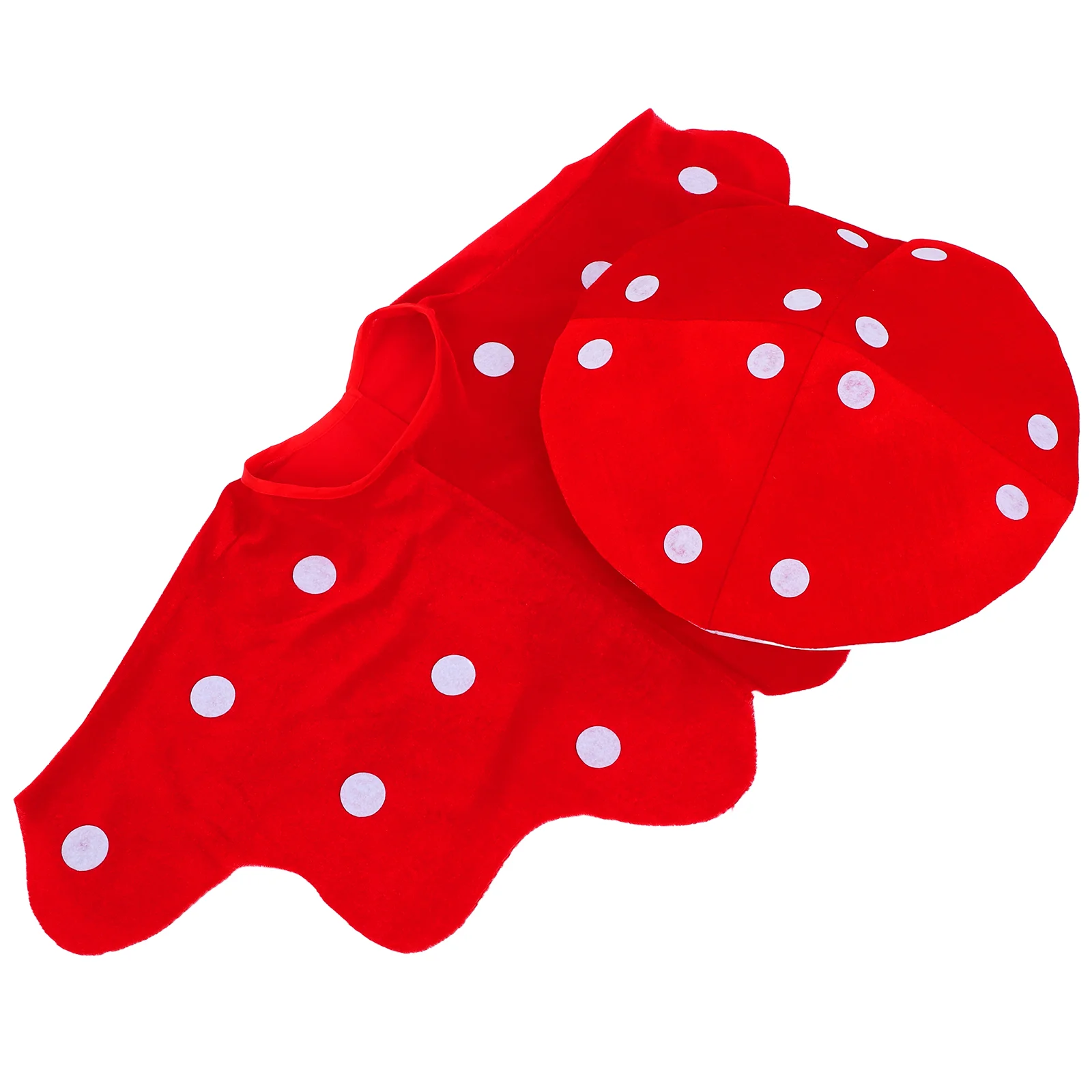 Mushroom Hat Shawl Set Orange Accessories Halloween Costumes for Baby Women Adult Dress Cap Cosplay