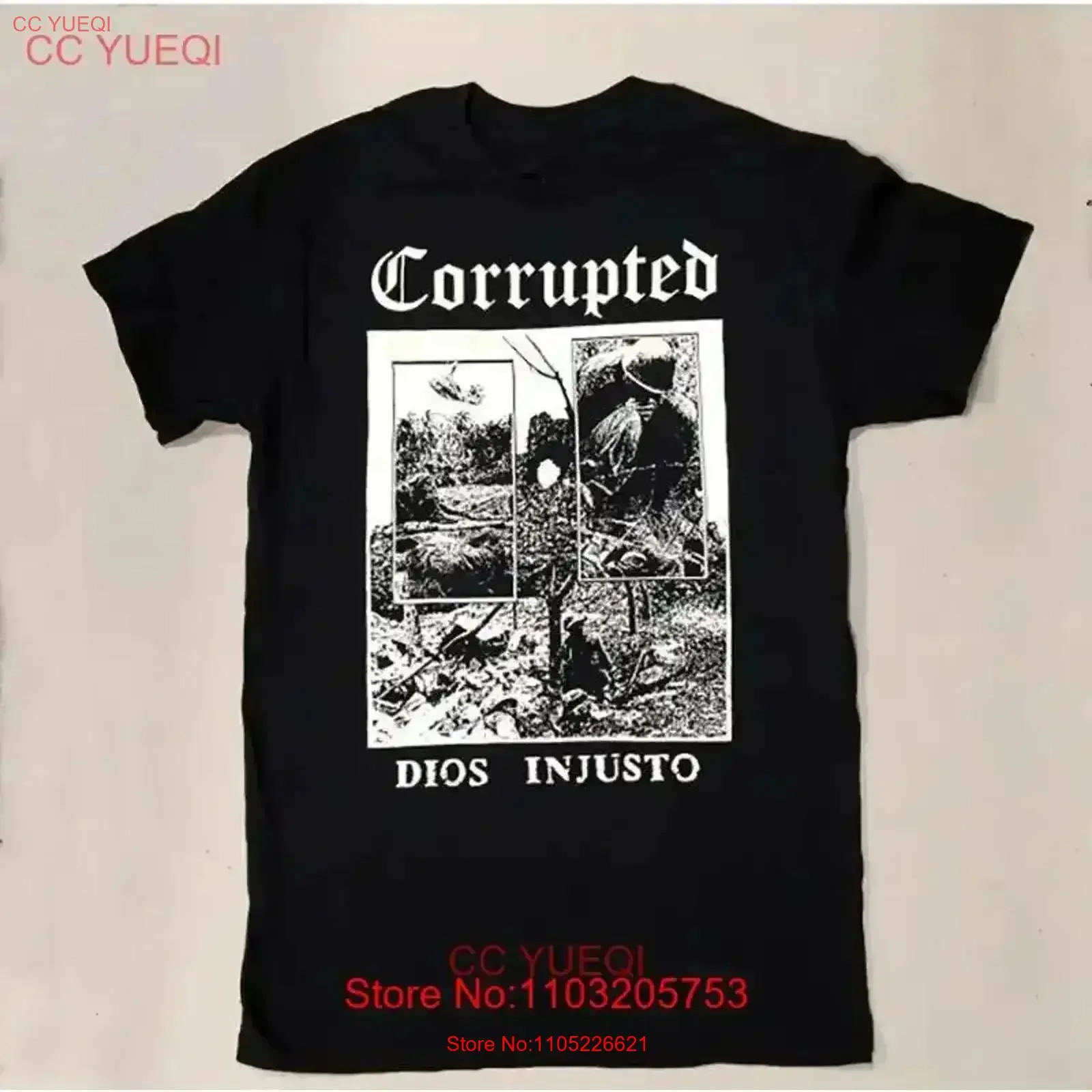 Vtg Corrupted Band Heavy Cotton Black All Size Classic T Shirt MM1250 vintage Washed Slightly Breathable Versatile vintage