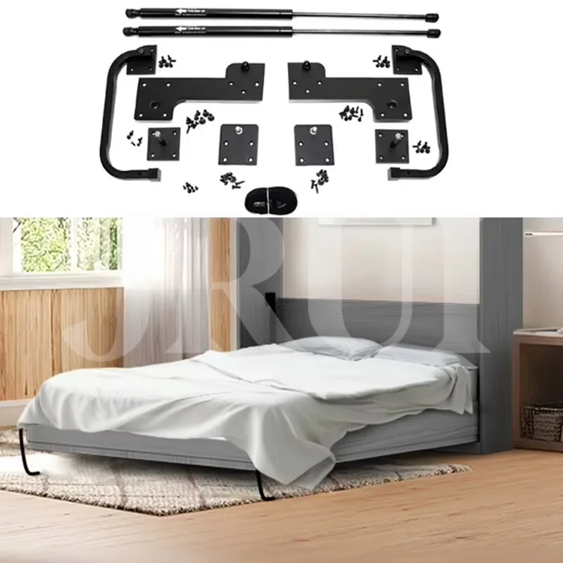 Available Cabinet Vertical Steel Combined Basic Spring Wall Queen Frame Mechanism with Shelf DIY Murphy Bed Hardware Kit
