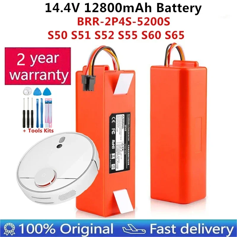 2024 Original Robotic Vacuum Cleaner Replacement Battery for Xiaomi Robot Roborock S50 S51 S55 Accessory Spare Parts Batteries