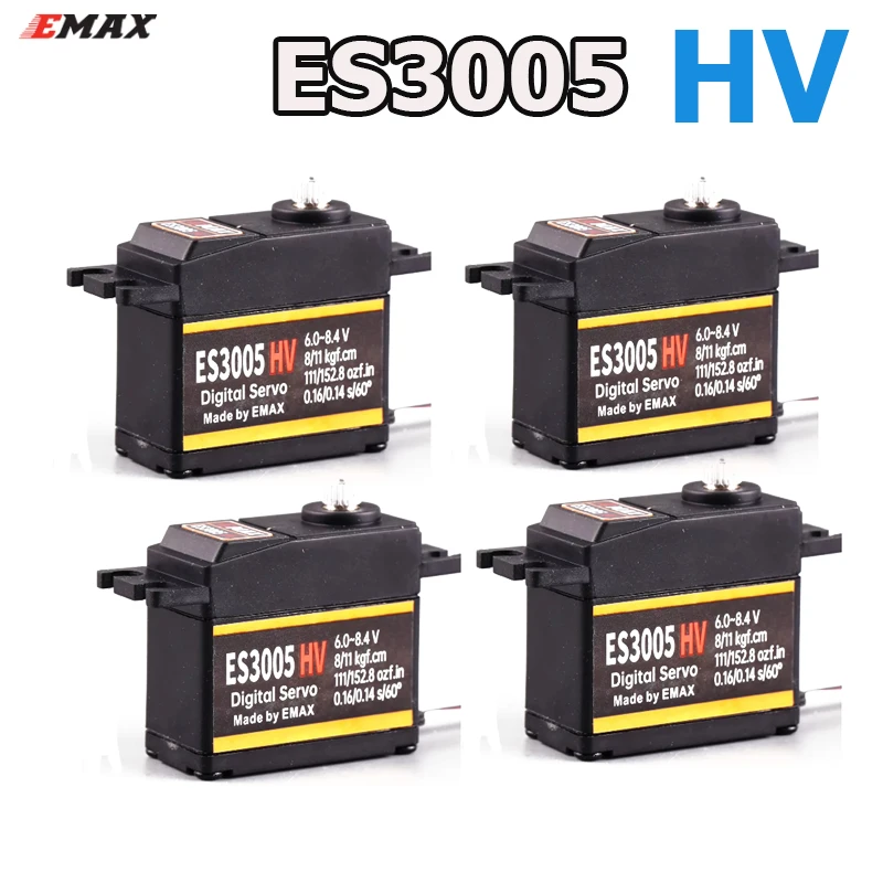 高電圧金属ギア,デジタルサーボ,万能,rc固定翼,450 550ヘリコプター部品,emax es3005 hv es3005hv,43g