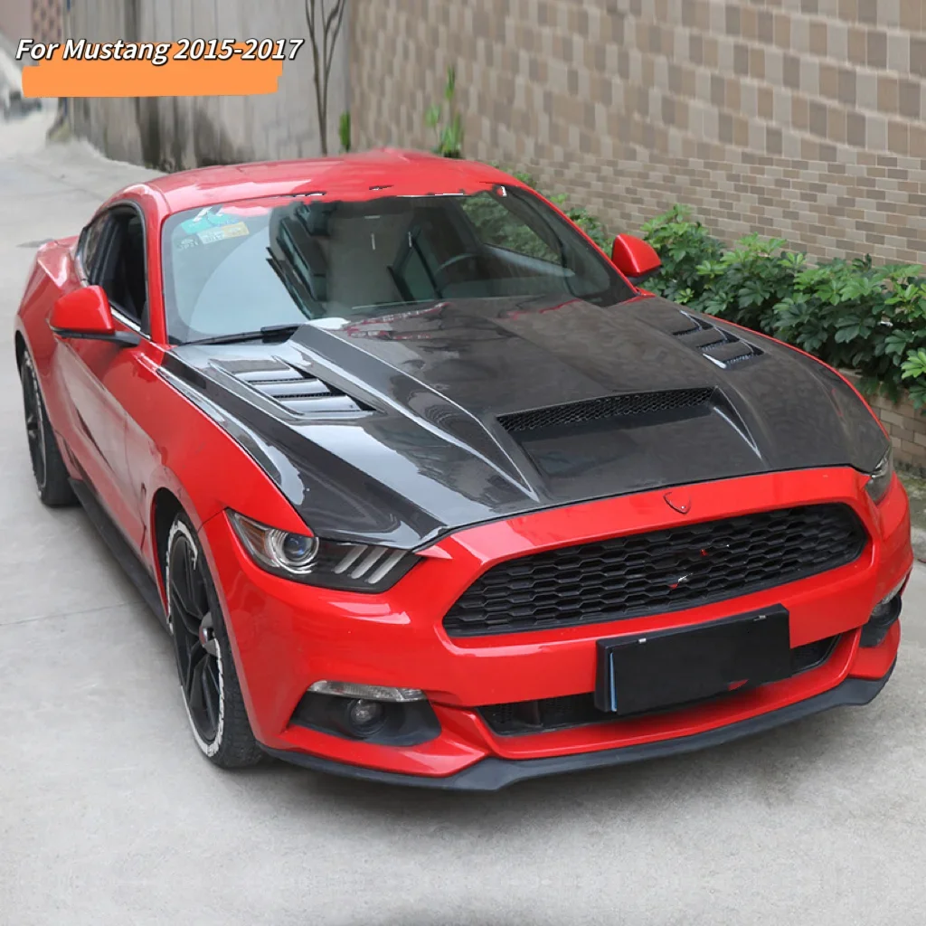 

MRD Carbon Fiber Hood For Ford Mustang 2015-2017 TF Style Real Carbon Fiber Hood Regular Style Carbon Fiber