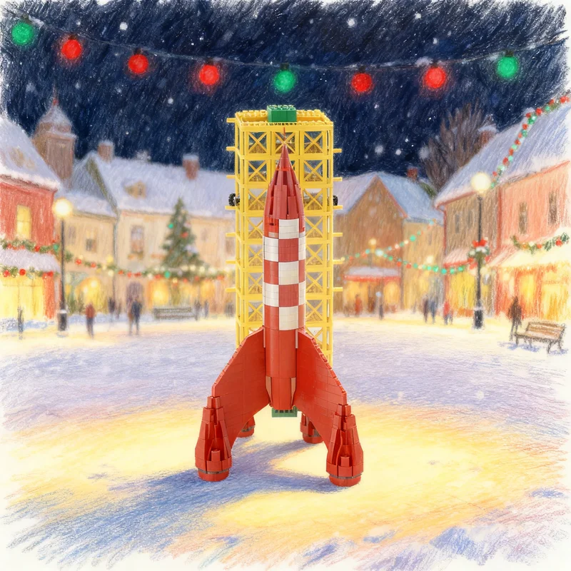 3403pcs MOC Service Towers For The Moon Rocket From Space Model Building Blocks Architecture Christmas Gifts Toy Idea Education