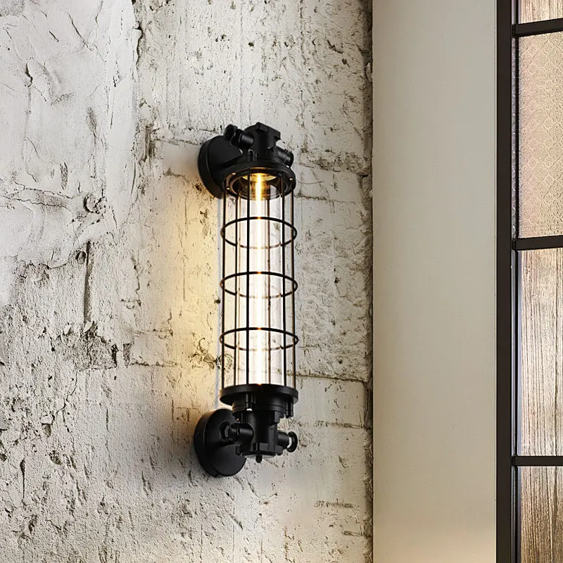 American Retro Industrial Style Wall Lamps, Coffee Bars, Bars, Restaurants, Milk Tea Shops